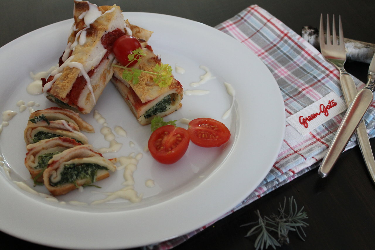 Vegetarisch und super lecker: Spinat-Crespelle mit Ricotta in ...