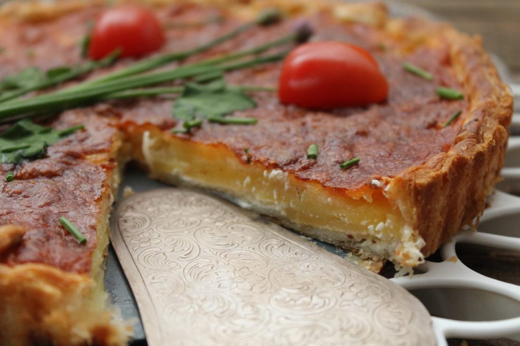 Vegetarisch: Kartoffeltarte mit Mozzarella und Schnittlauch aus meinem ...