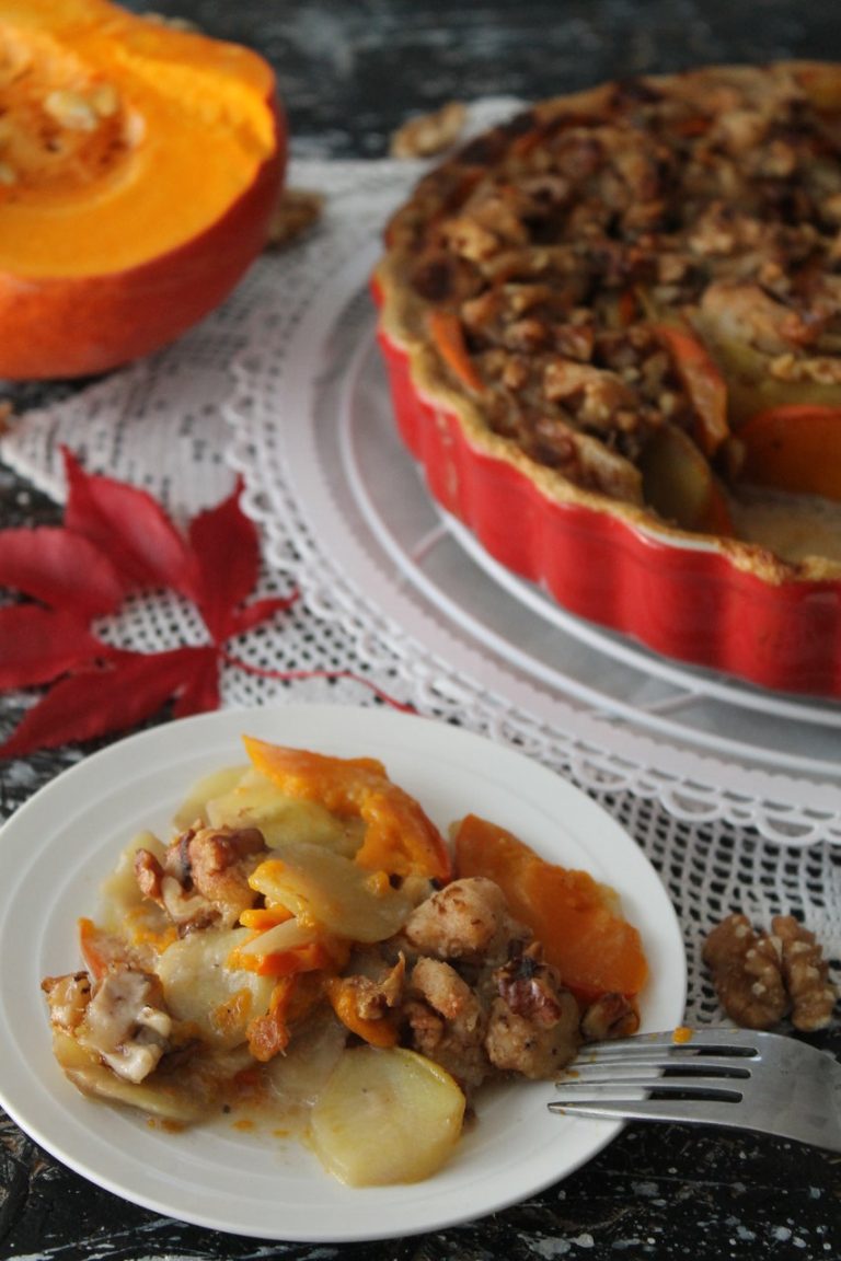 Feine Herbstküche: Kartoffel-Kürbis-Gratin mit Ziegenkäse | cuplovecake