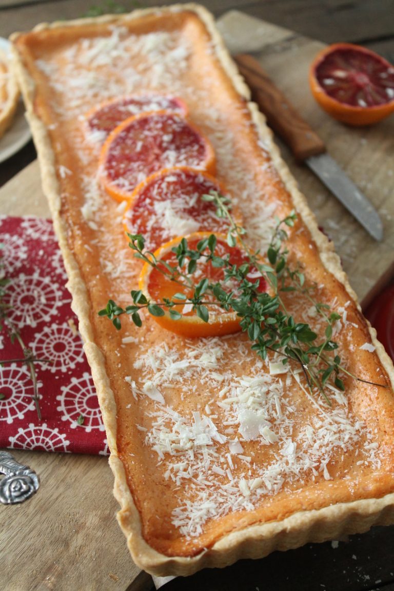 Blutorangentarte mit Thymian und weißer Schokolade | cuplovecake