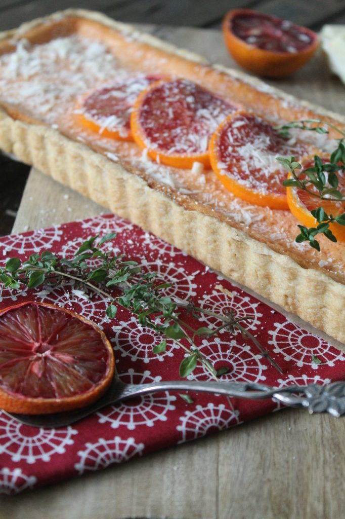Blutorangentarte mit Thymian und weißer Schokolade | cuplovecake