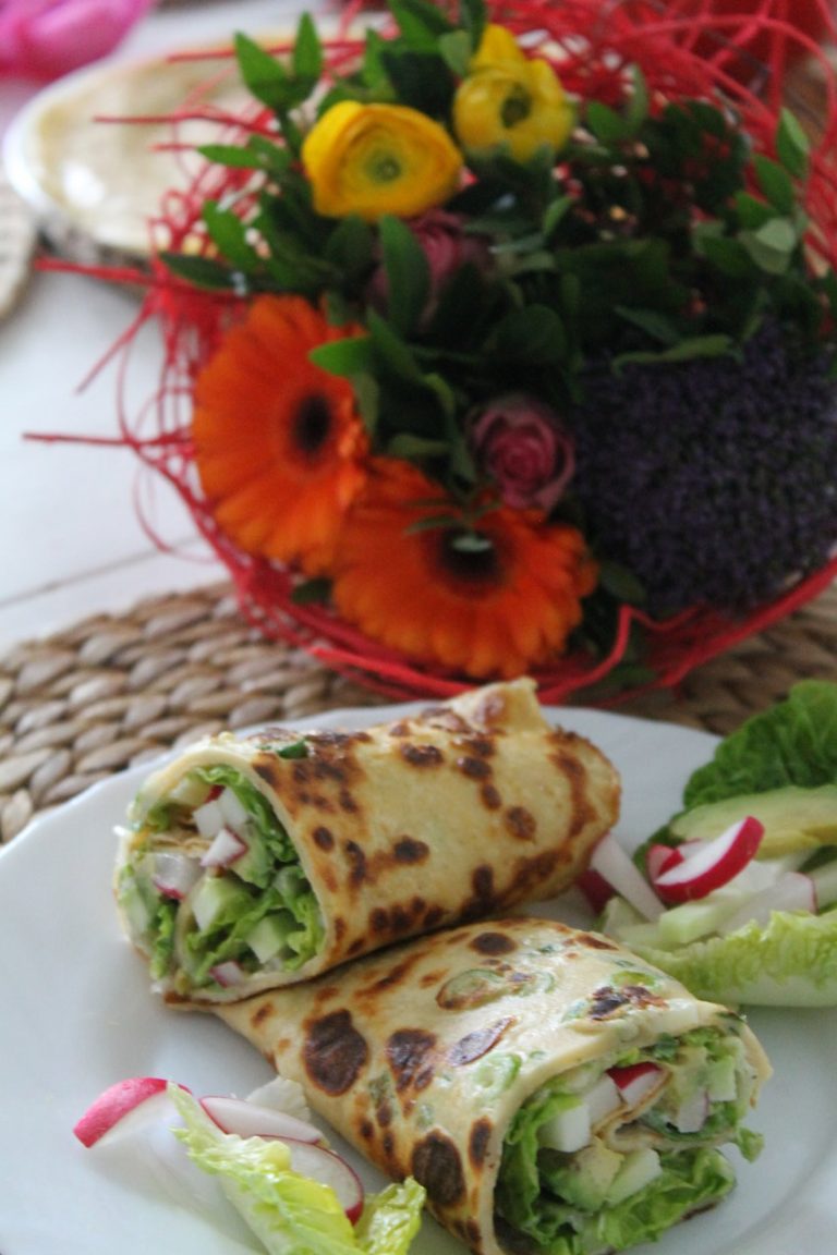 Gemüse-Wraps mit selbstgemachten „Tortillas“ | cuplovecake