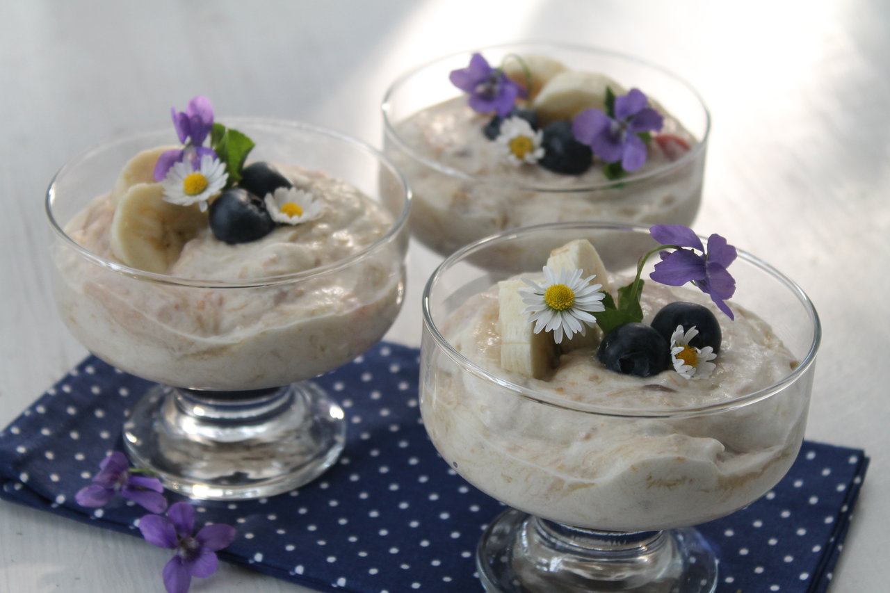 Rhabarber-Bananen-Sahne-Dessert | cuplovecake