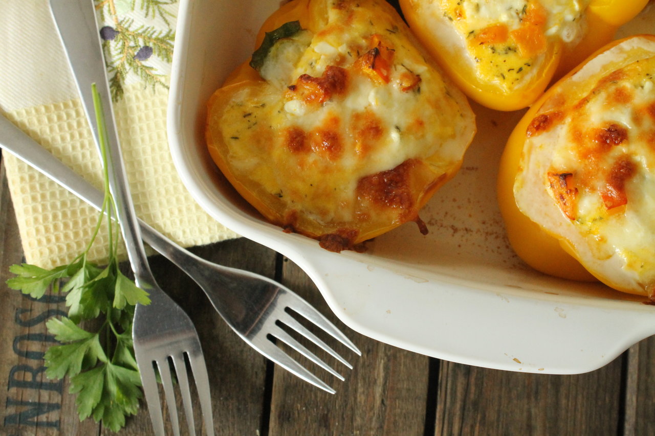 Paprika gefüllt mit Frischkäse und Kürbis | cuplovecake