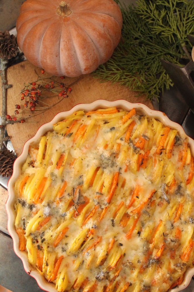 Kürbis-Kartoffel-Gratin mit Gorgonzola | cuplovecake
