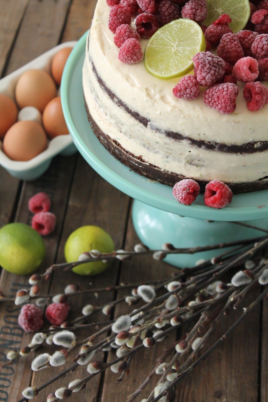 Naked Cake mit Mascarpone-Limetten-Creme | cuplovecake
